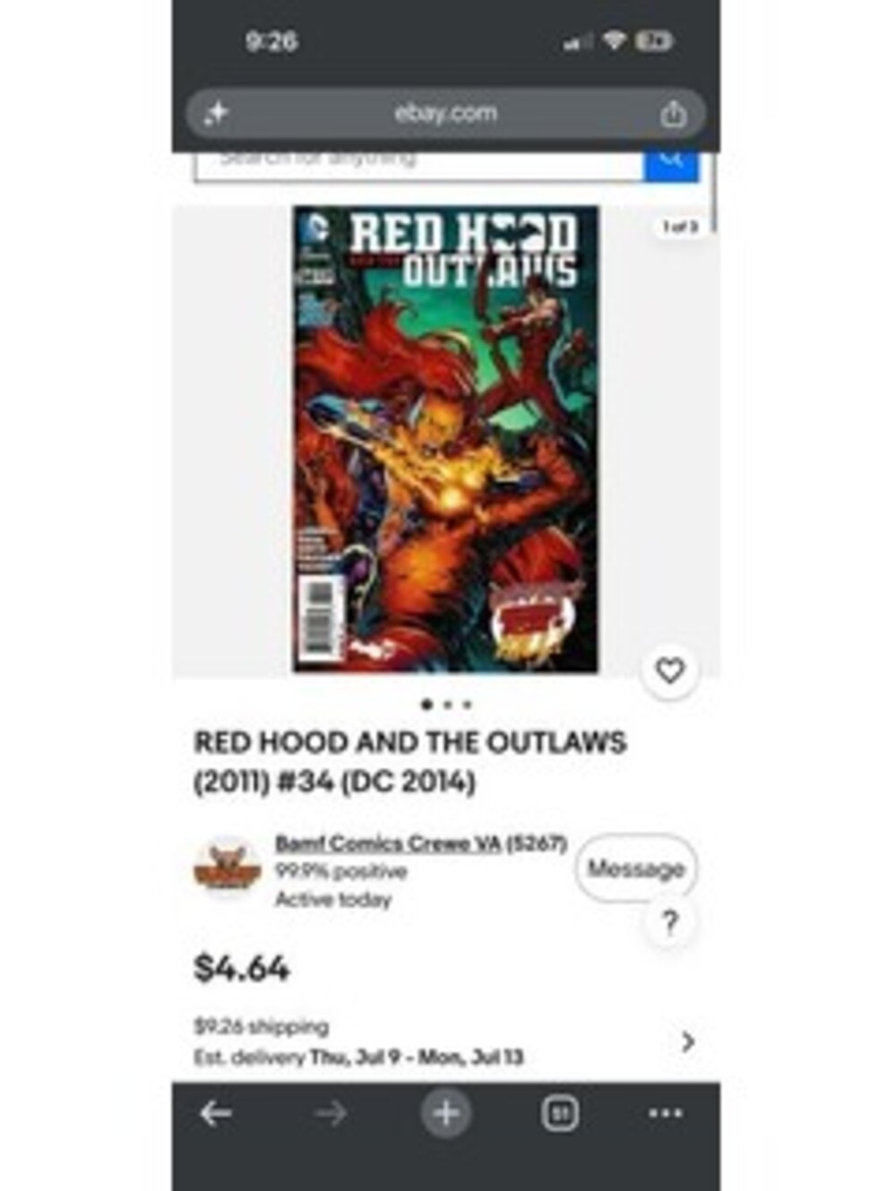 Red Hood and the Outlaws (2011) #34 Comic Book